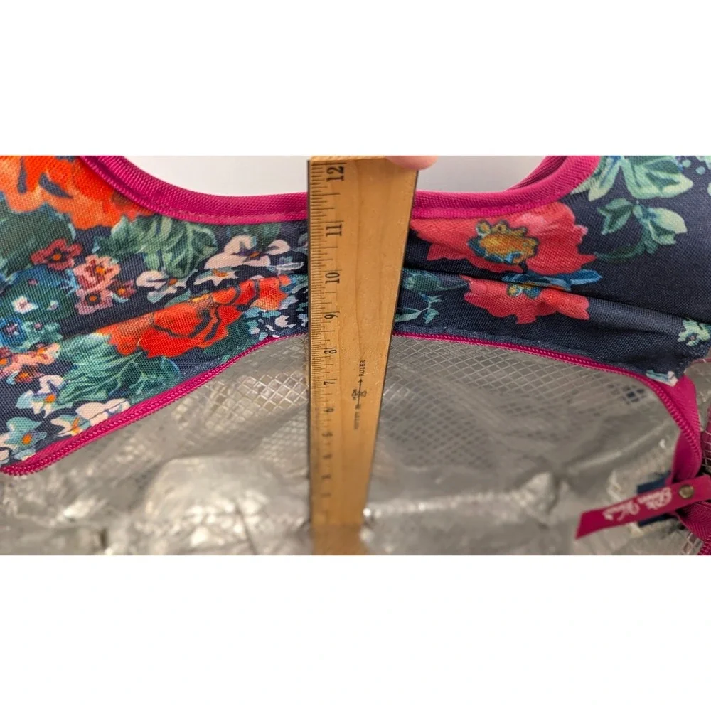 Pioneer Woman Floral Insulated Lunch Tote Cooler Bag Navy Pink Zip Picnic Work